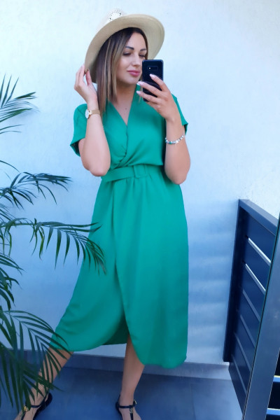 Zielona sukienka maxi 2