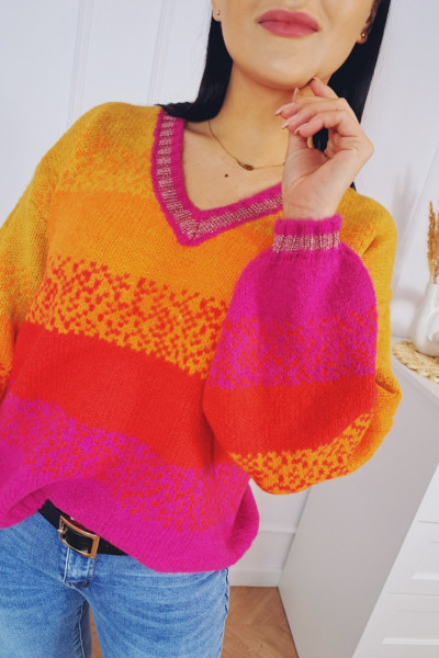 Sweter multicolor pink 4