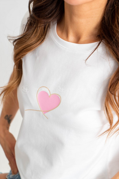 T-shirt heart biel