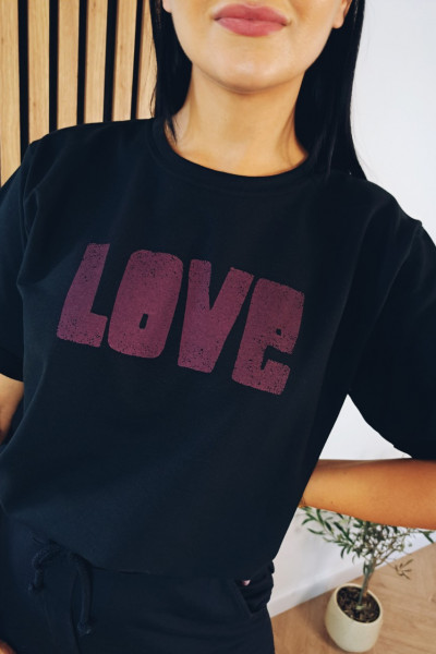 T-shirt love czerń xana 4