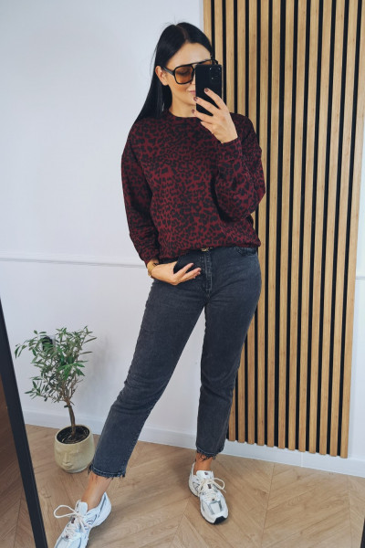 Bluza pantera bordo