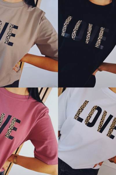 T-shirt love bordo 1