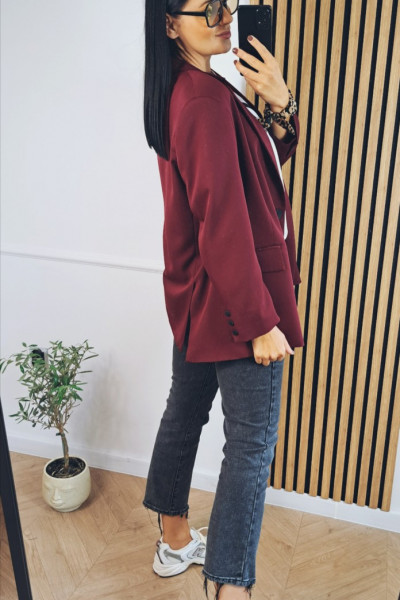 Marynarka oversize bordo 1