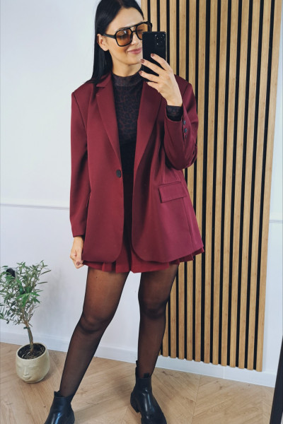 Marynarka oversize bordo 4