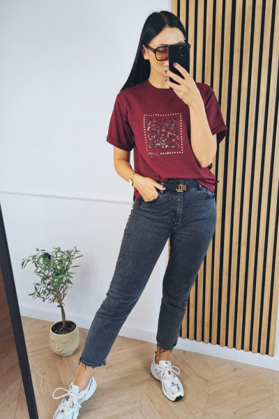 T-shirt bordo xana 2