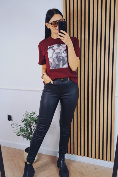 T-shirt women bordo 1