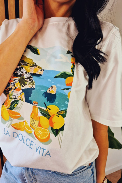 T-shirt la dolce vita white