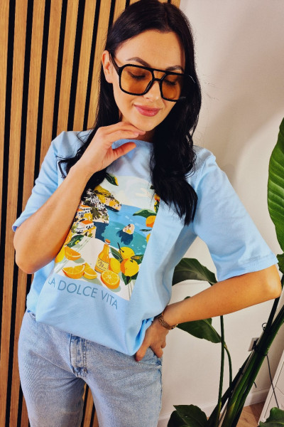 T-shirt la dolce vita blue