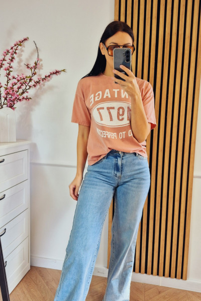 T-shirt vintage koral 1
