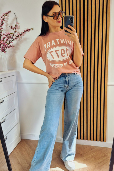T-shirt vintage koral 2