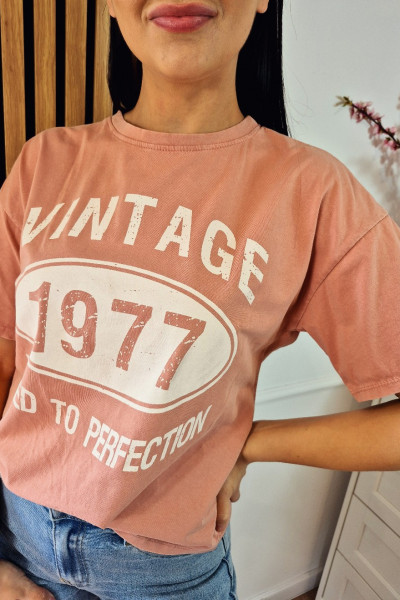 T-shirt vintage koral 3
