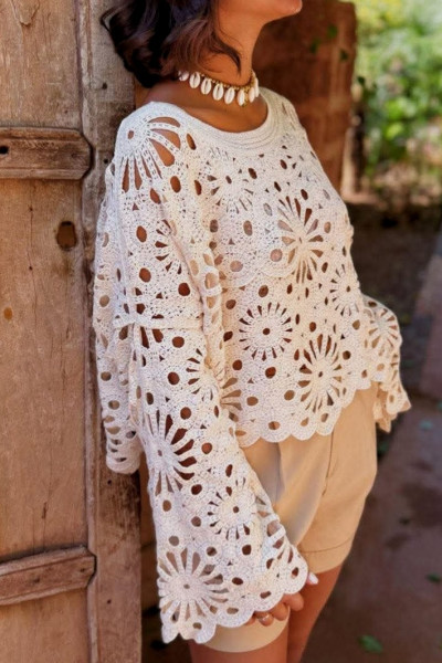 Bluzka szydełkowa boho