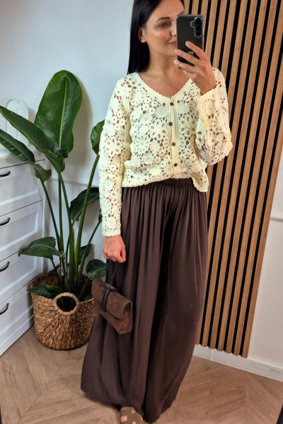 Sweterek szydełkowy boho