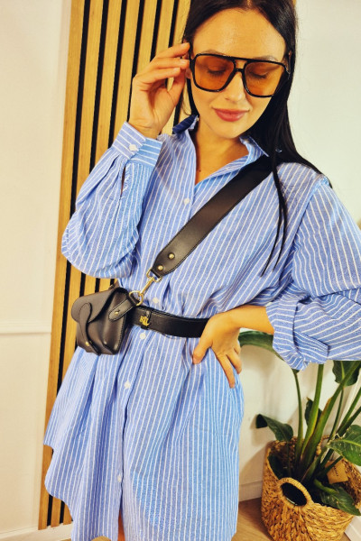 Sukienka koszulowa w paski blue 3