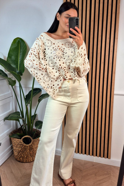 Bluzka szydełkowa boho 1