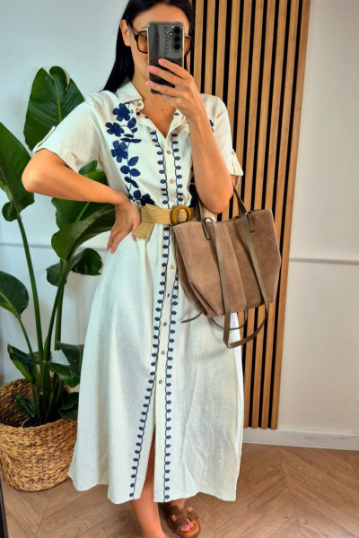 Sukienka szmizjerka boho midi