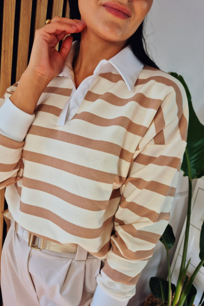 Bluza polo beż 3