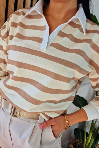 Bluza polo beż 4