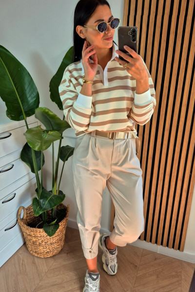 Bluza polo beż 5