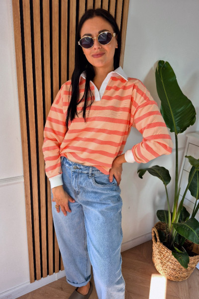 Bluza polo orange 2