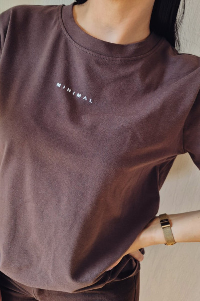 T-shirt minimal czekolada