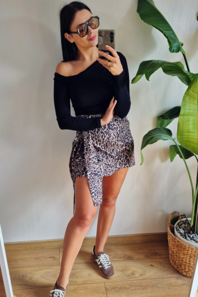 Spódnica wiązana panterka 4