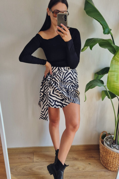 Spódnica wiązana zebra 4