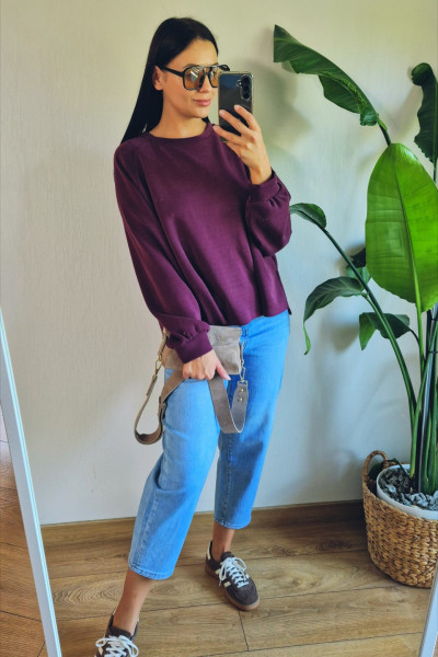 Bluza bakłażan basic