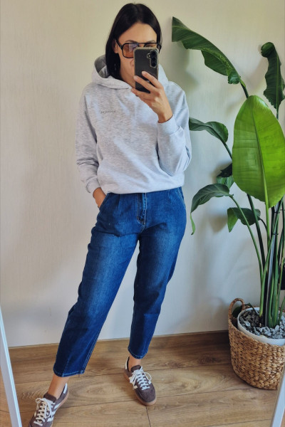 Bluza z kapturem melanż 1