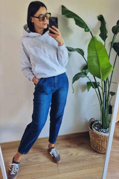 Bluza z kapturem melanż 2