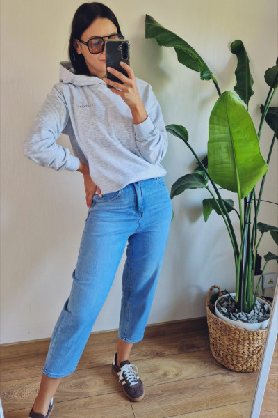 Bluza z kapturem melanż 3