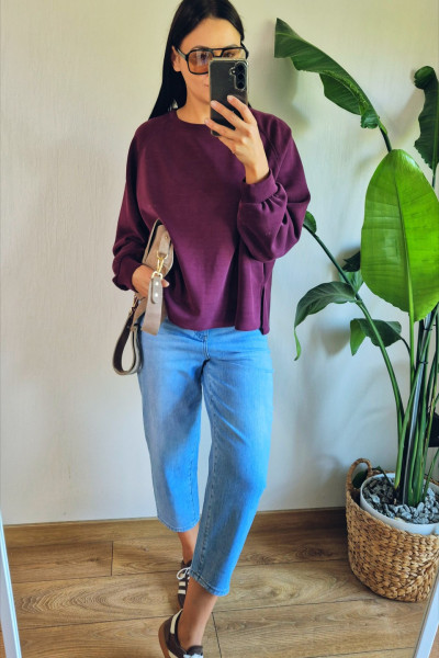 Bluza bakłażan basic 2
