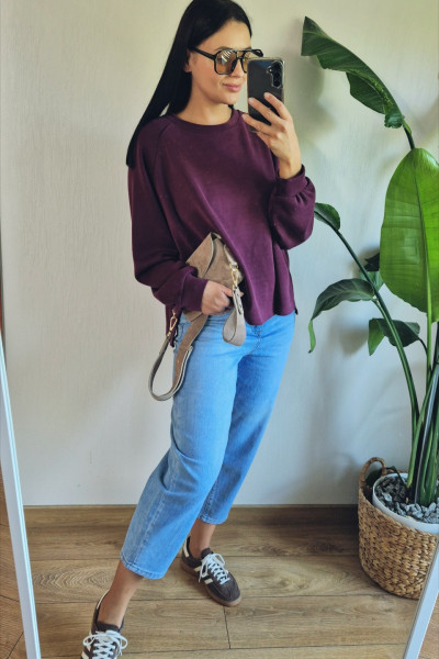 Bluza bakłażan basic 3