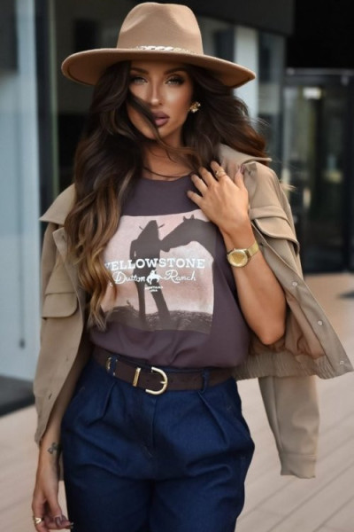 T-shirt texas brown xana