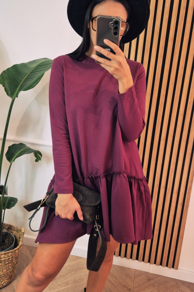 Sukienka dresowa bordo 2