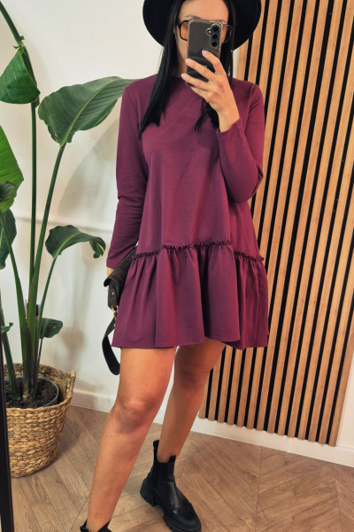 Sukienka dresowa bordo 3