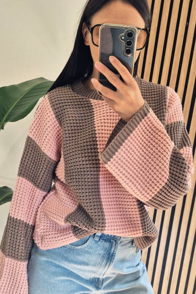 Sweter duo róż 2