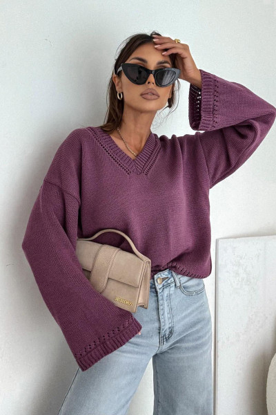 Sweter Lauren jagoda