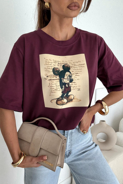 T-shirt miki burgund 1