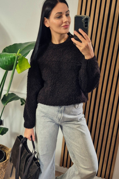 Sweter bukla czekolada 2