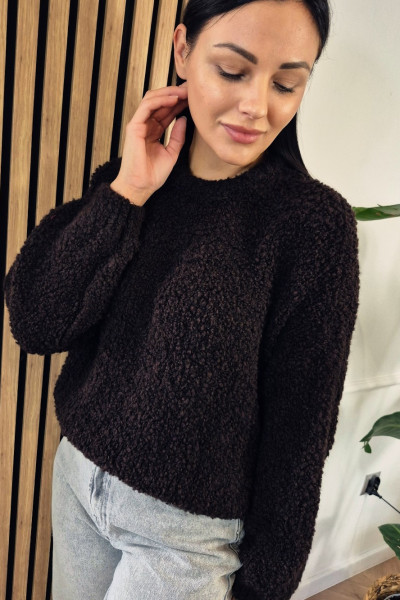 Sweter bukla czekolada 3