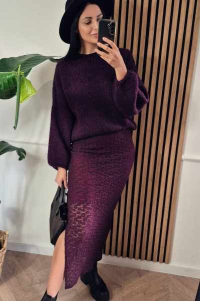Sweter burgund 1