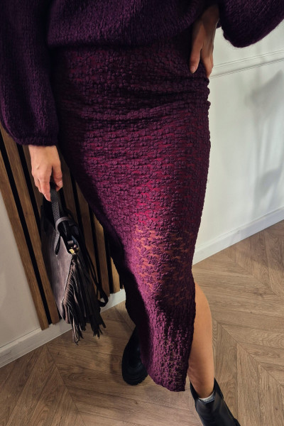 Spódnica burgund koronka 7