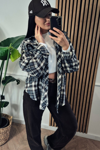 KOszula w kratę oversize premium 3