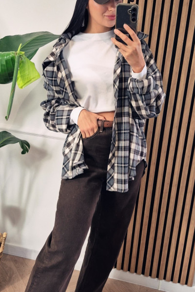 KOszula w kratę oversize premium 4